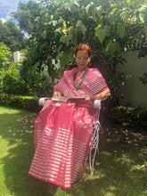 Load image into Gallery viewer, Handloom Chanderi Saree in blush pink with zari work on border and pallu
