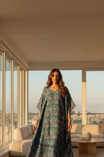Load image into Gallery viewer, Floral print loose fit Kaftan
