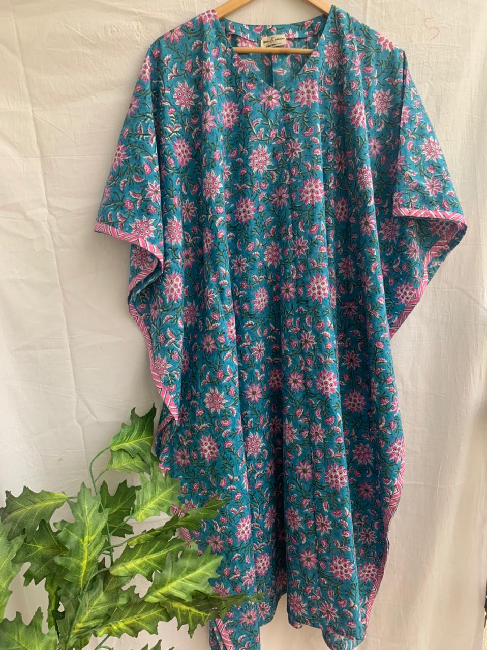 Floral print loose fit Kaftan